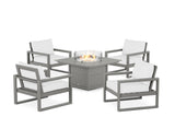 EDGE Sectional 5-Piece Deep Seating Set with Fire Pit Table