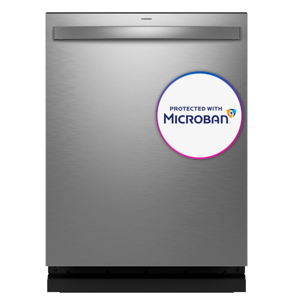 GE Profile™ ENERGY STAR® Fingerprint Resistant Top Control Stainless Interior Dishwasher with Microban™ Antimicrobial Technology