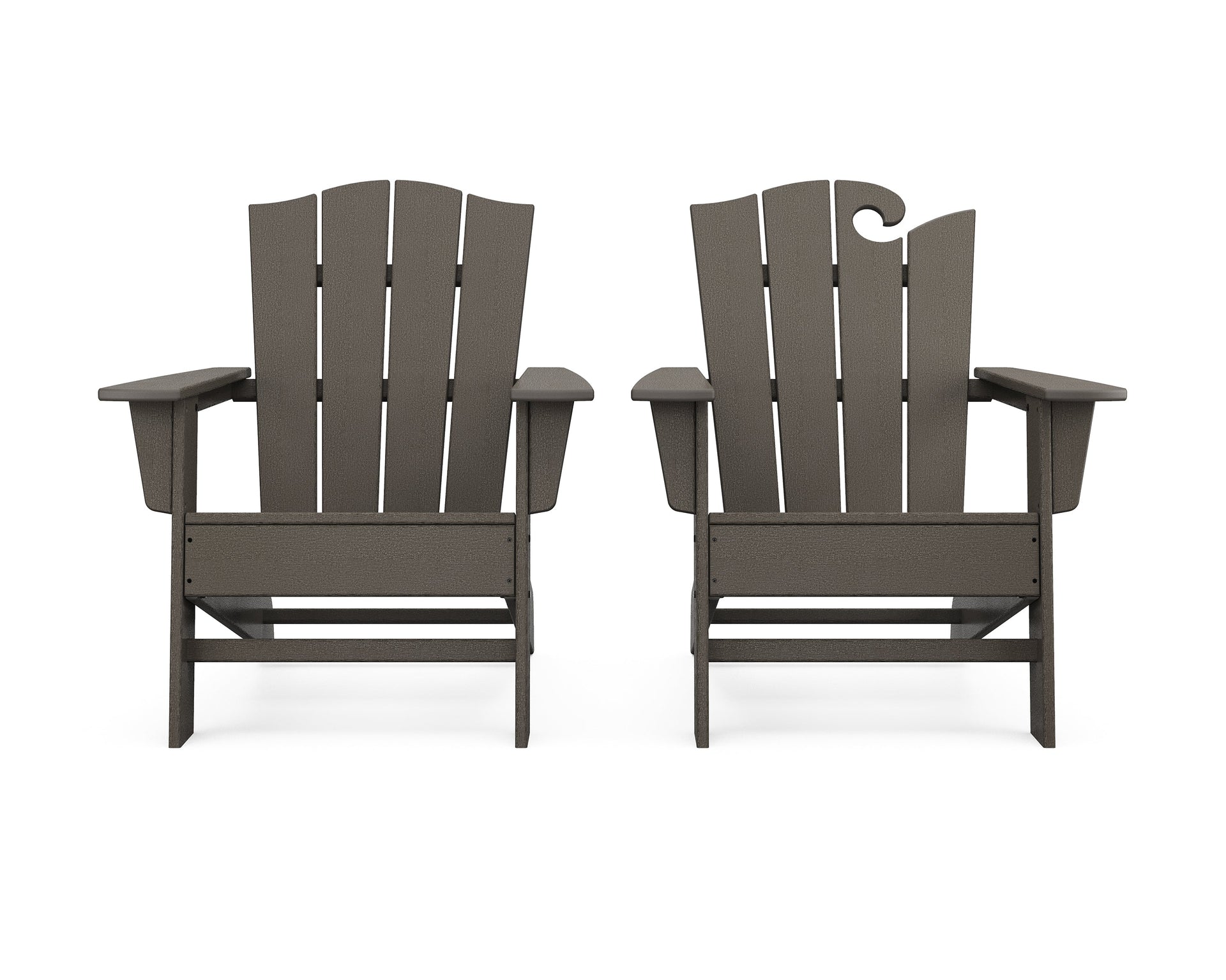 Wave 2-Piece Adirondack Chair Set with The Crest Chair