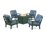 Prairie 5-Piece Deep Seating Set with Fire Pit Table