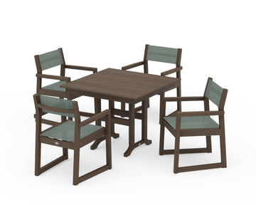 EDGE Sling Arm Chair 5-Piece Farmhouse Dining Set