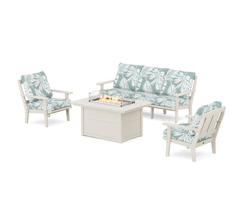 Mission Deep Seating Fire Pit Table Set