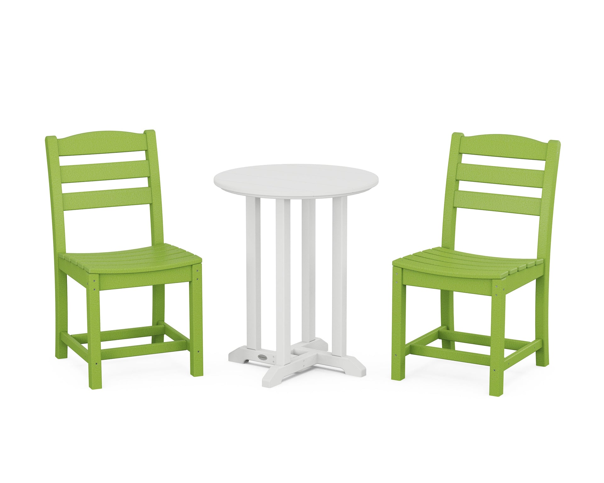 La Casa Café Side Chair 3-Piece Round Bistro Dining Set