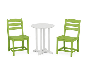 La Casa Café Side Chair 3-Piece Round Bistro Dining Set