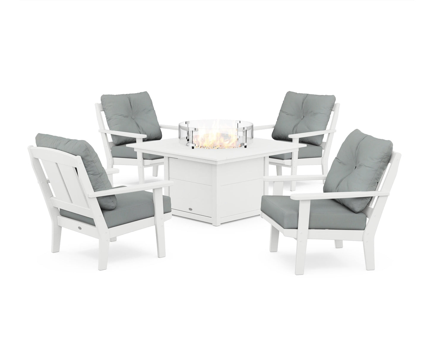 Mission 5-Piece Deep Seating Set with Fire Pit Table