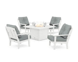 Mission 5-Piece Deep Seating Set with Fire Pit Table