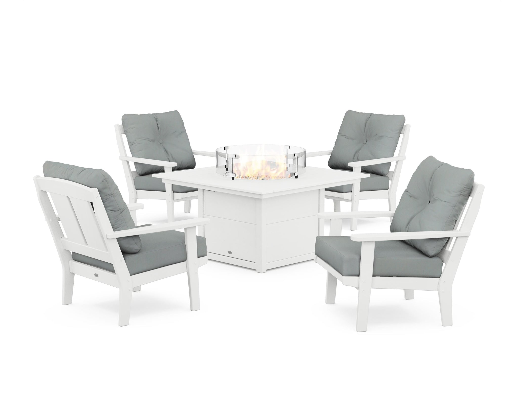 Mission 5-Piece Deep Seating Set with Fire Pit Table
