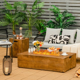 Costway 2-Pc Outdoor Propane Fire Pit Table Set 18064793 New