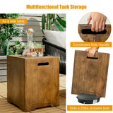 Costway 2-Pc Outdoor Propane Fire Pit Table Set 18064793 New
