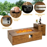 Costway 2-Pc Outdoor Propane Fire Pit Table Set 18064793 New