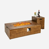 Costway 2-Pc Outdoor Propane Fire Pit Table Set 18064793 New