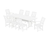 Chinoiserie 9-Piece Dining Set with Trestle Legs