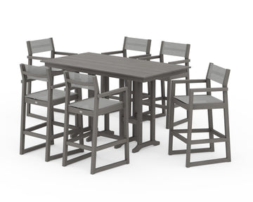 EDGE Sling Arm Chair 7-Piece Farmhouse Bar Set
