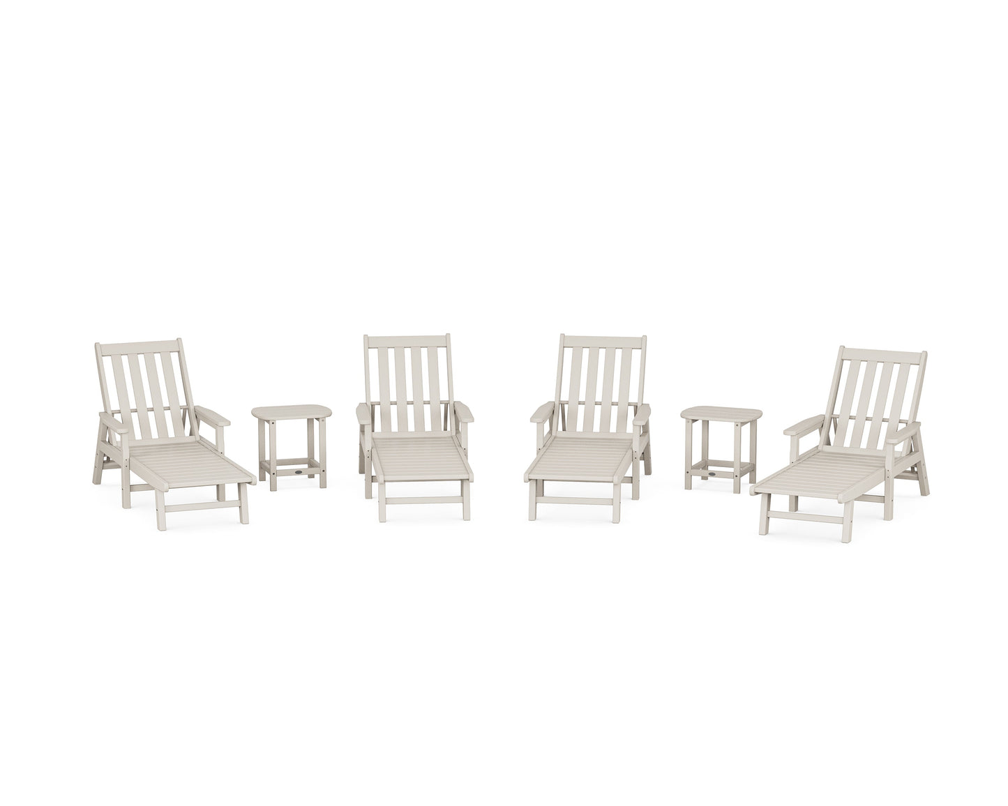 Vineyard 6-Piece Chaise with Arms Set