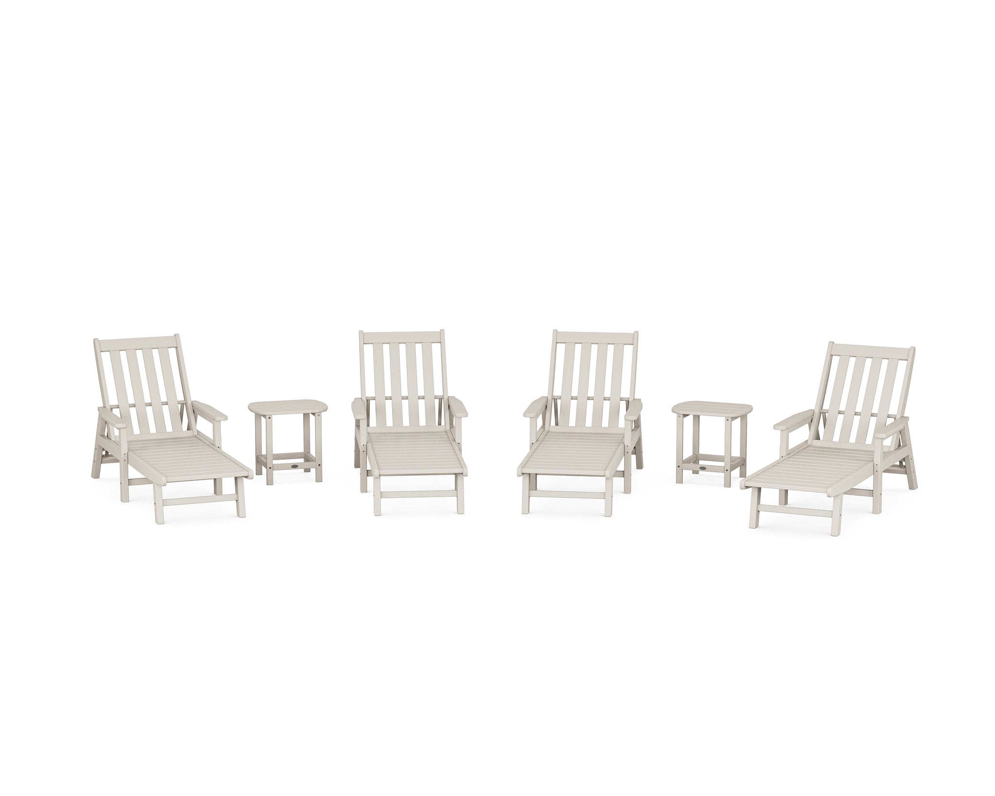 Vineyard 6-Piece Chaise with Arms Set