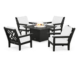 Chippendale 5-Piece Deep Seating Set with Fire Pit Table
