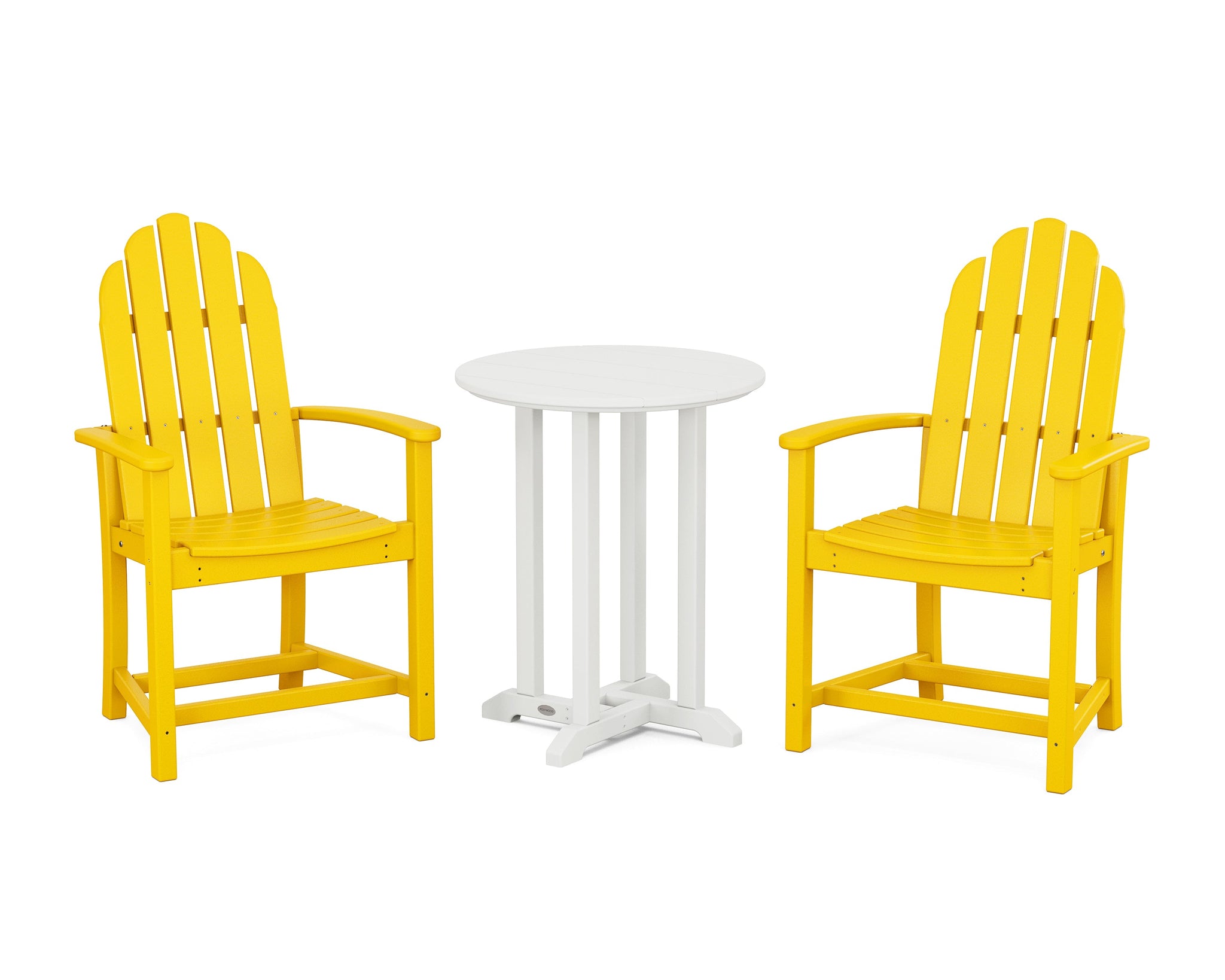Classic Adirondack 3-Piece Round Bistro Dining Set