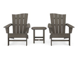 Wave 3-Piece Adirondack Chair Set