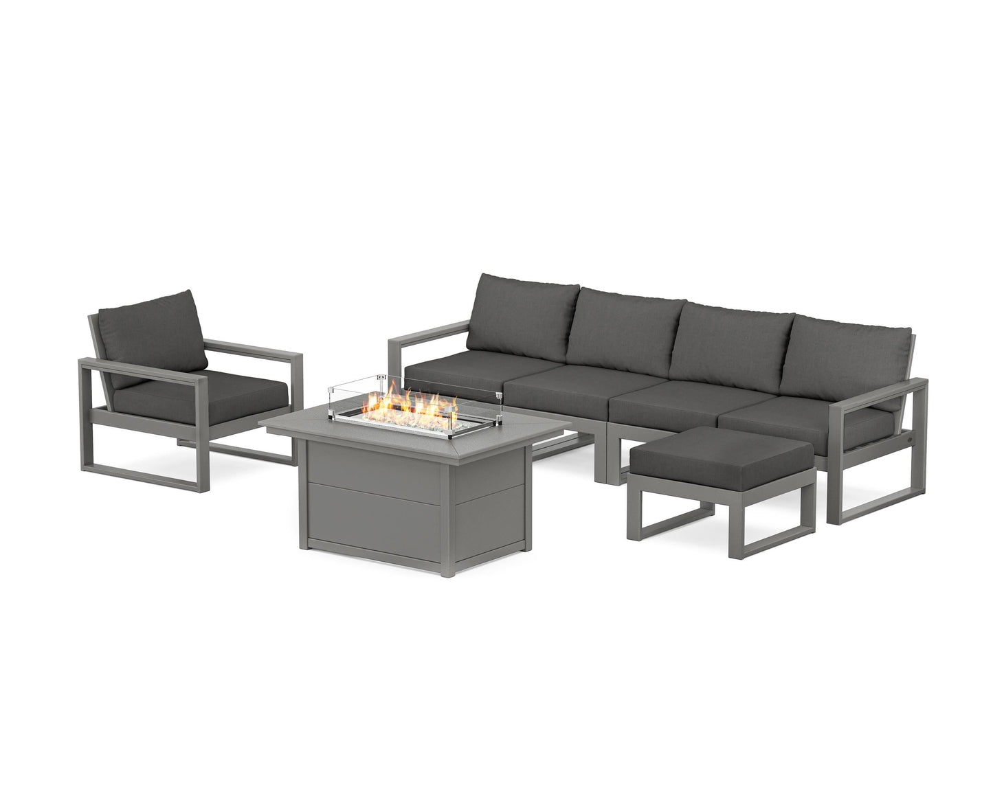 EDGE Sectional Lounge and Fire Pit Set