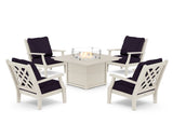 Wovendale 5-Piece Deep Seating Set with Fire Pit Table