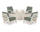Harbour 5-Piece Conversation Set with Fire Pit Table