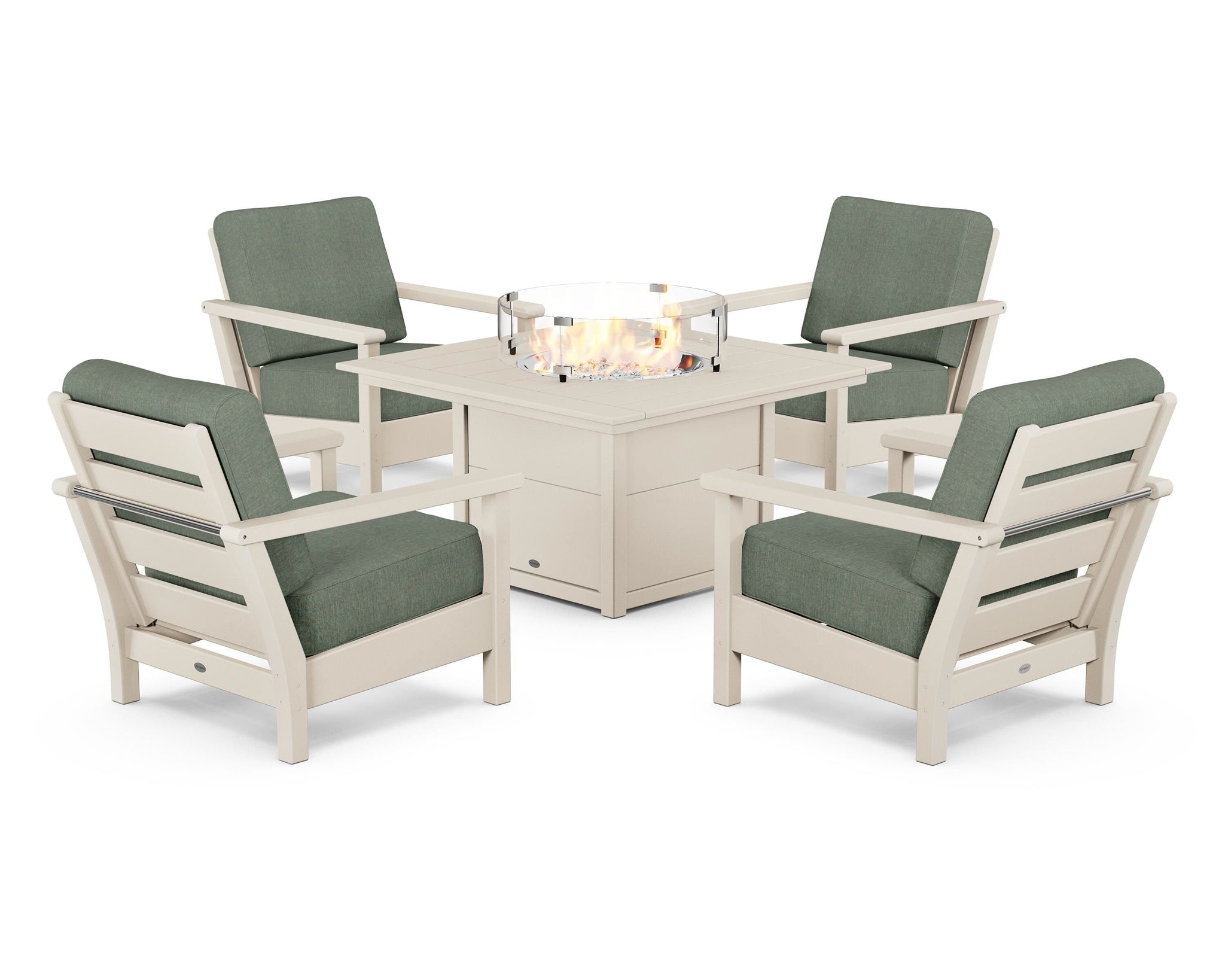 Harbour 5-Piece Conversation Set with Fire Pit Table