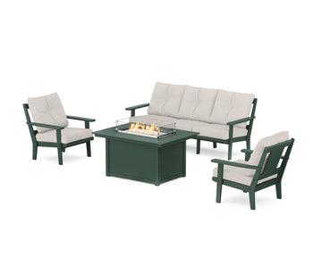 Prairie Deep Seating Fire Pit Table Set
