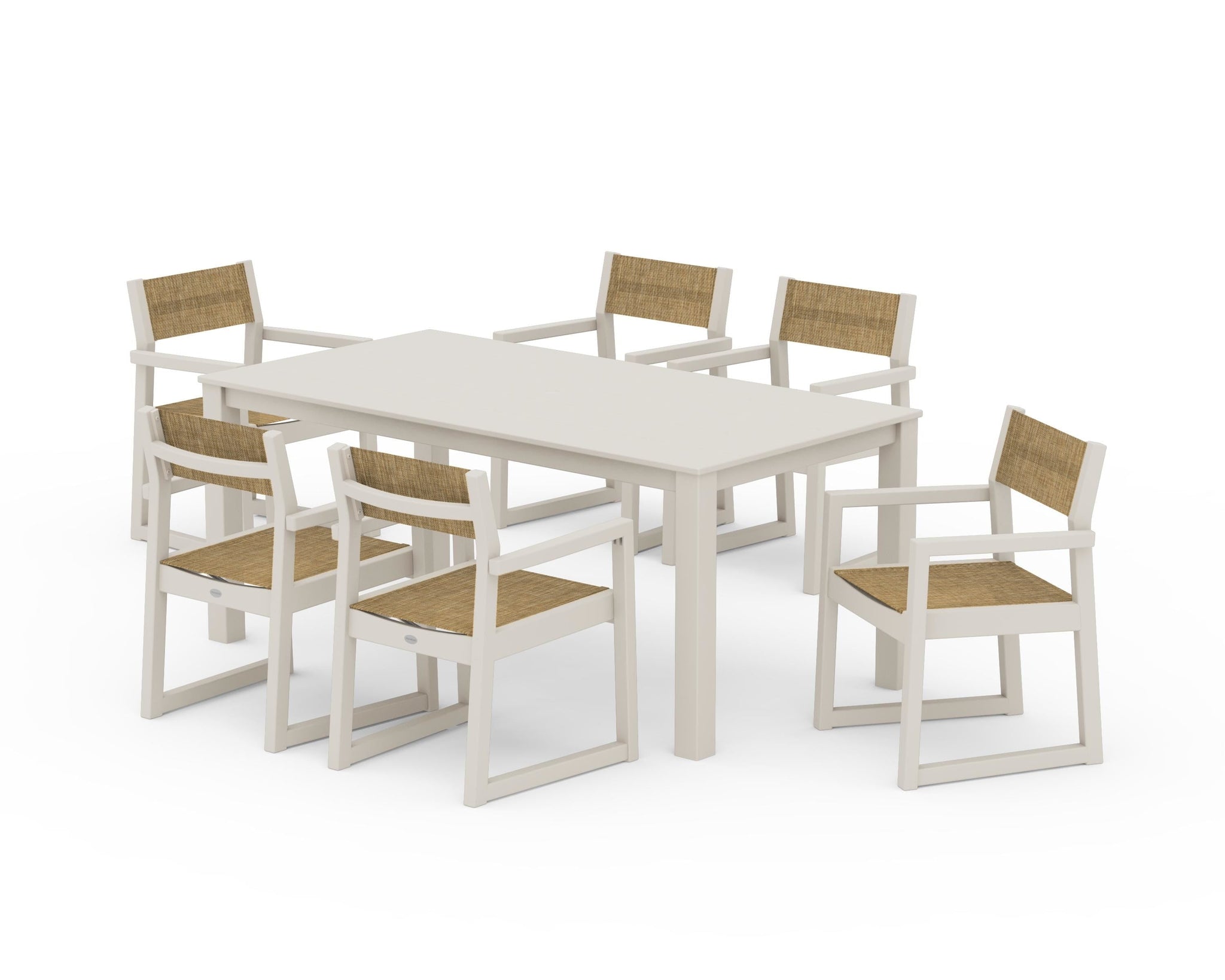 EDGE Sling Arm Chair 7-Piece Parsons Dining Set