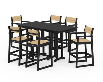 EDGE Sling Arm Chair 7-Piece Farmhouse Bar Set