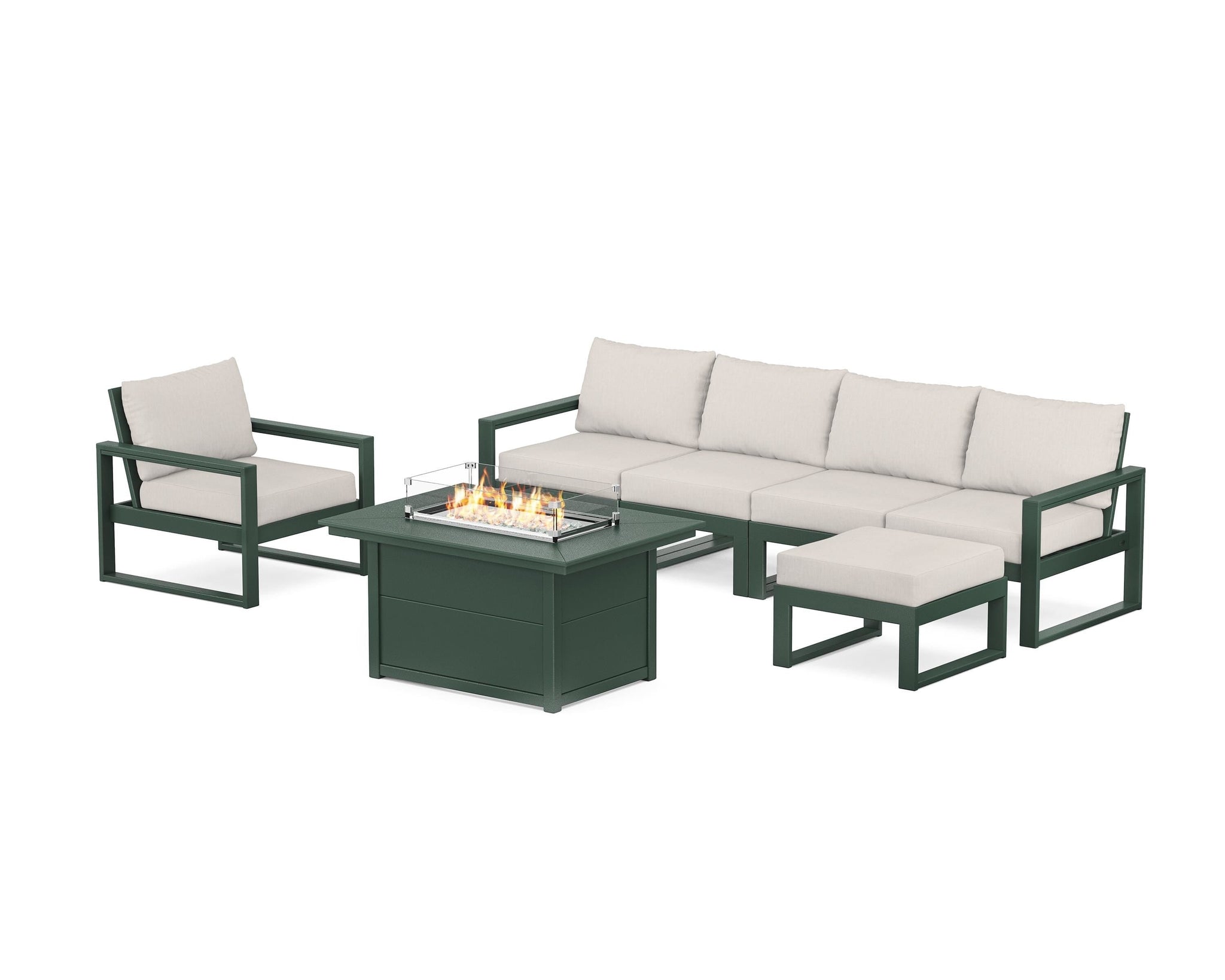 EDGE Sectional Lounge and Fire Pit Set