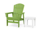 Nautical Grand Upright Adirondack Chair with Side Table