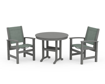 Coastal 3-Piece Round Dining Set