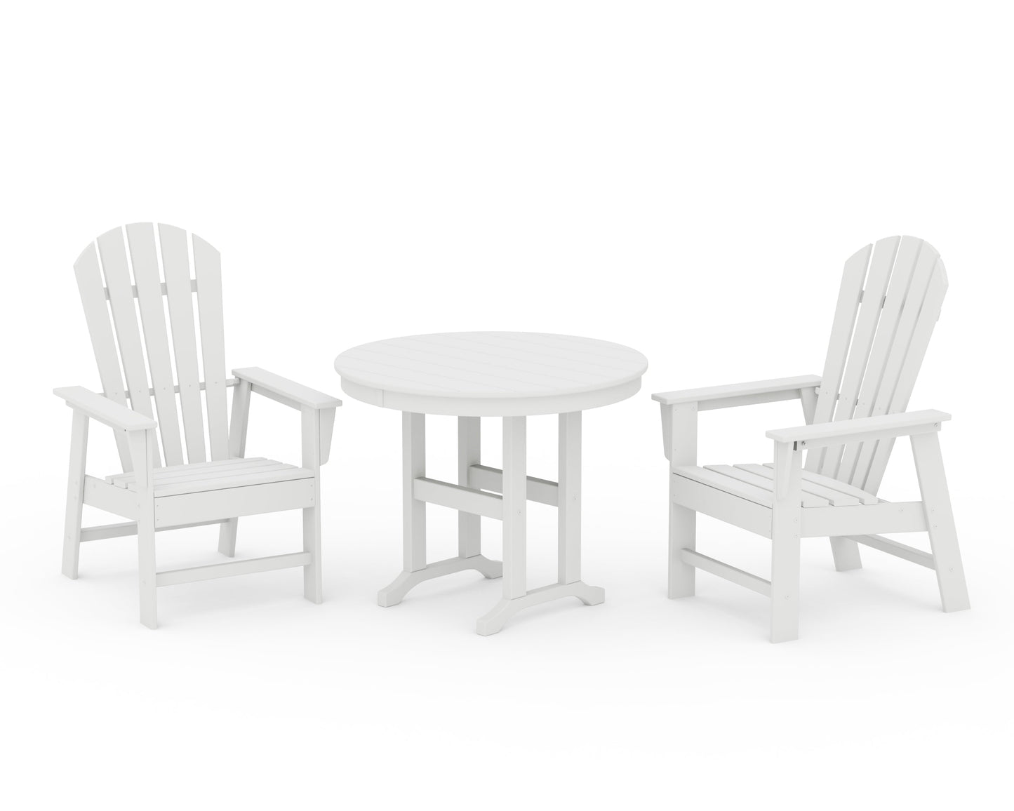 South Beach 3-Piece Round Farmhouse Dining Set