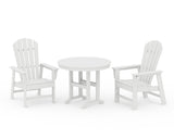 South Beach 3-Piece Round Farmhouse Dining Set