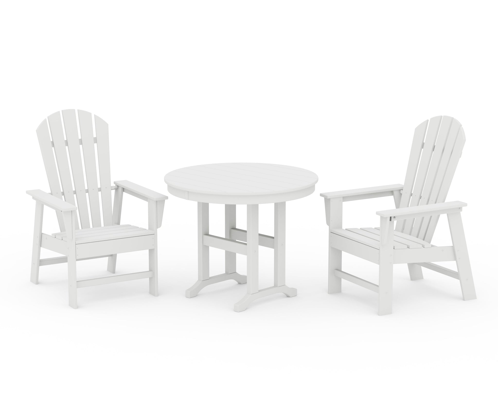 South Beach 3-Piece Round Farmhouse Dining Set