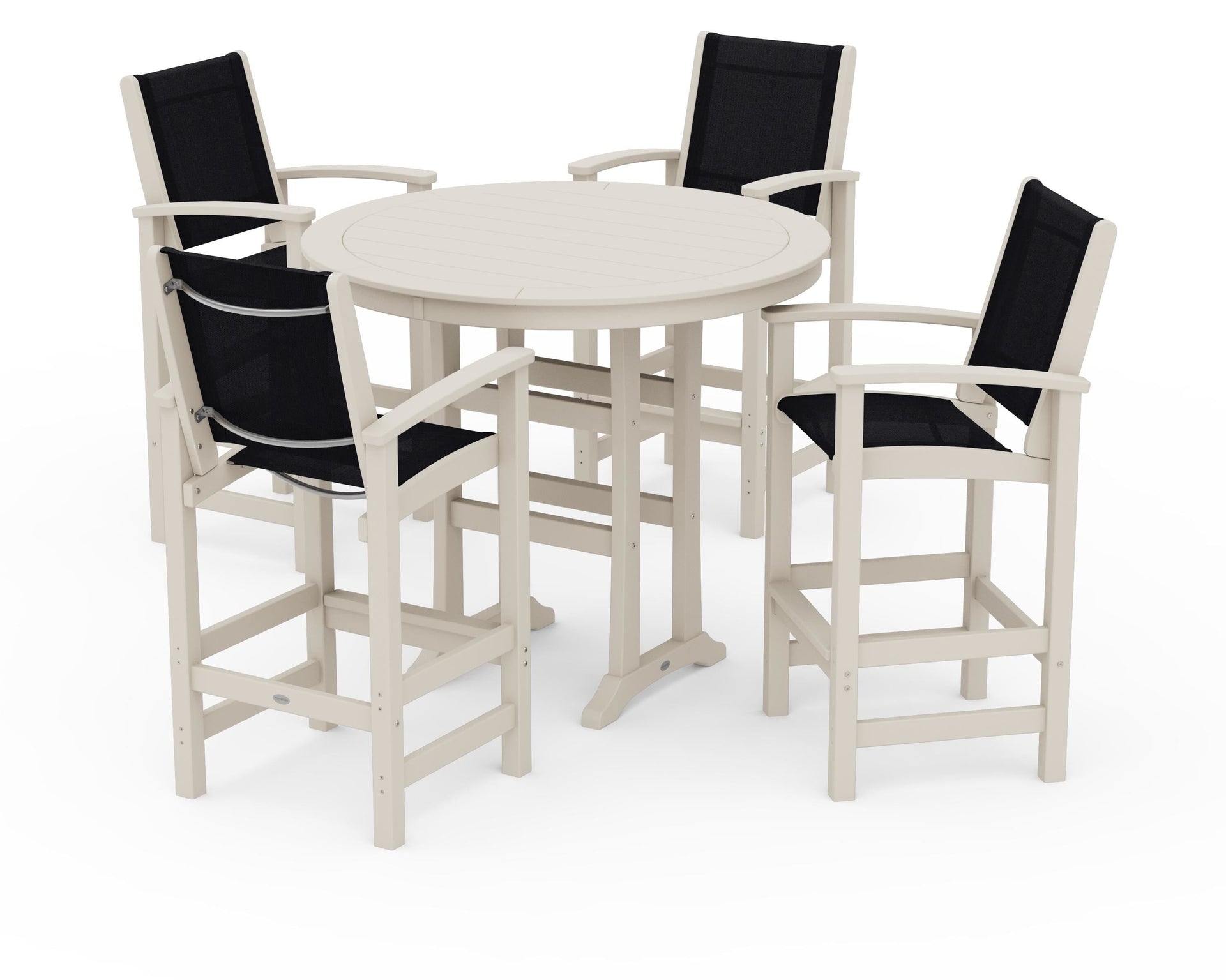 Coastal 5-Piece Nautical Trestle Bar Set