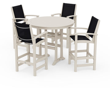 Coastal 5-Piece Nautical Trestle Bar Set