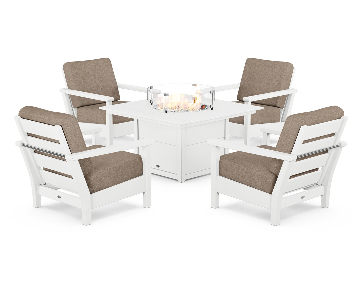 Harbour 5-Piece Conversation Set with Fire Pit Table