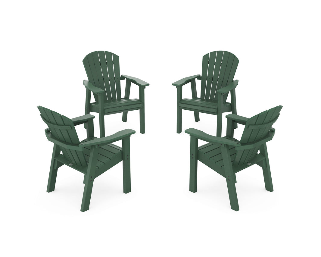 Seashell 4-Piece Upright Adirondack Conversation Set