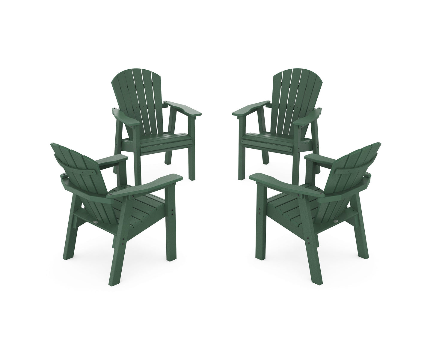 Seashell 4-Piece Upright Adirondack Conversation Set