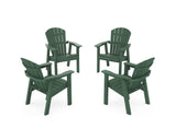 Seashell 4-Piece Upright Adirondack Conversation Set