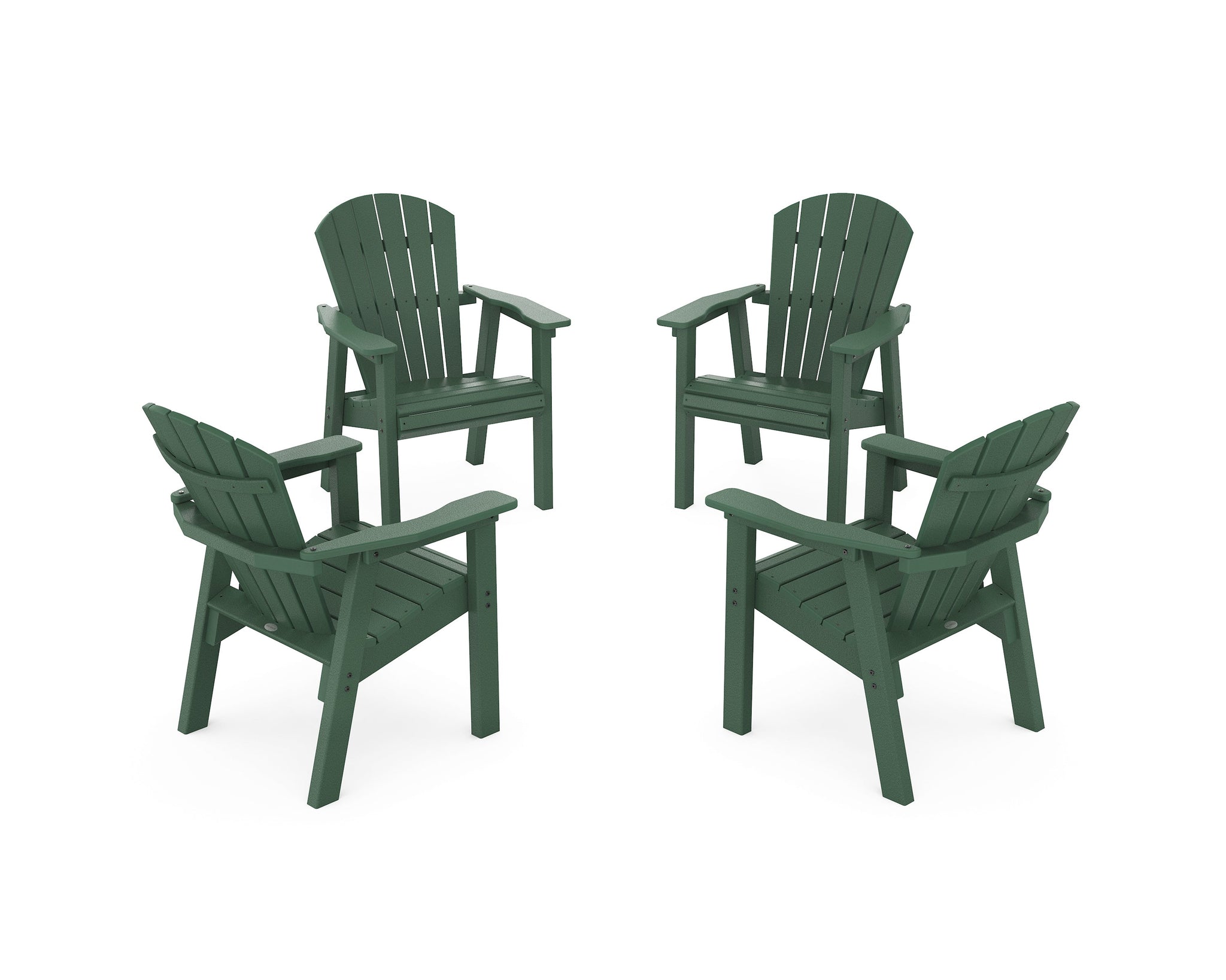 Seashell 4-Piece Upright Adirondack Conversation Set