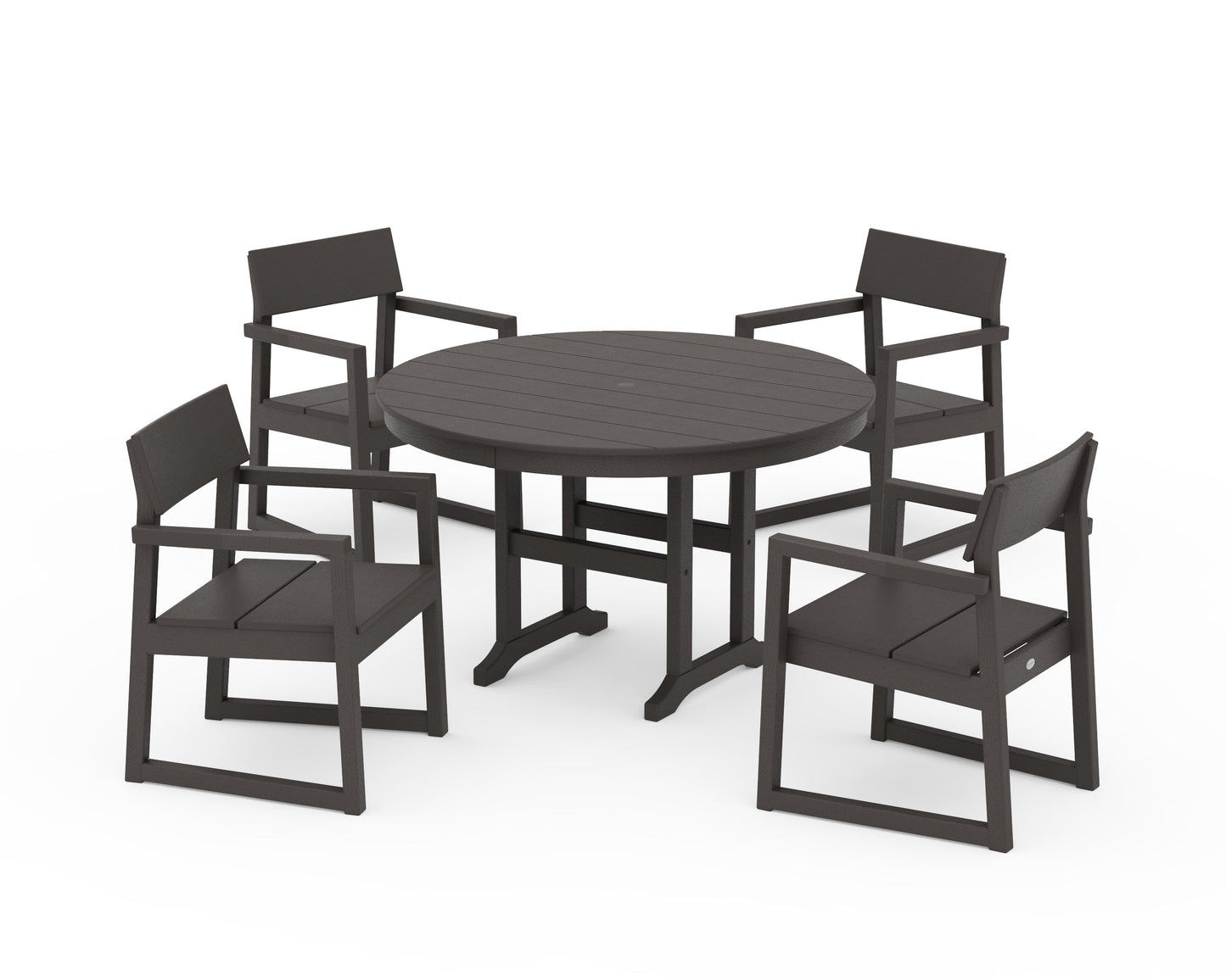 EDGE 5-Piece Round Farmhouse Dining Set