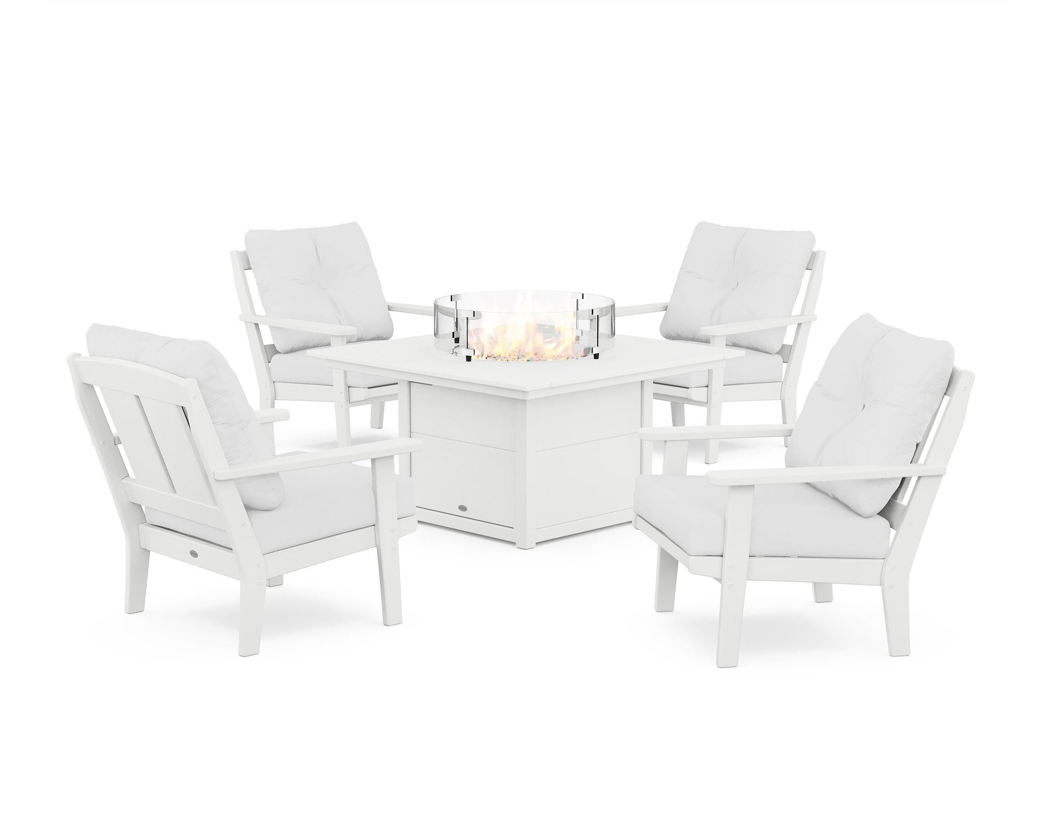 Mission 5-Piece Deep Seating Set with Fire Pit Table