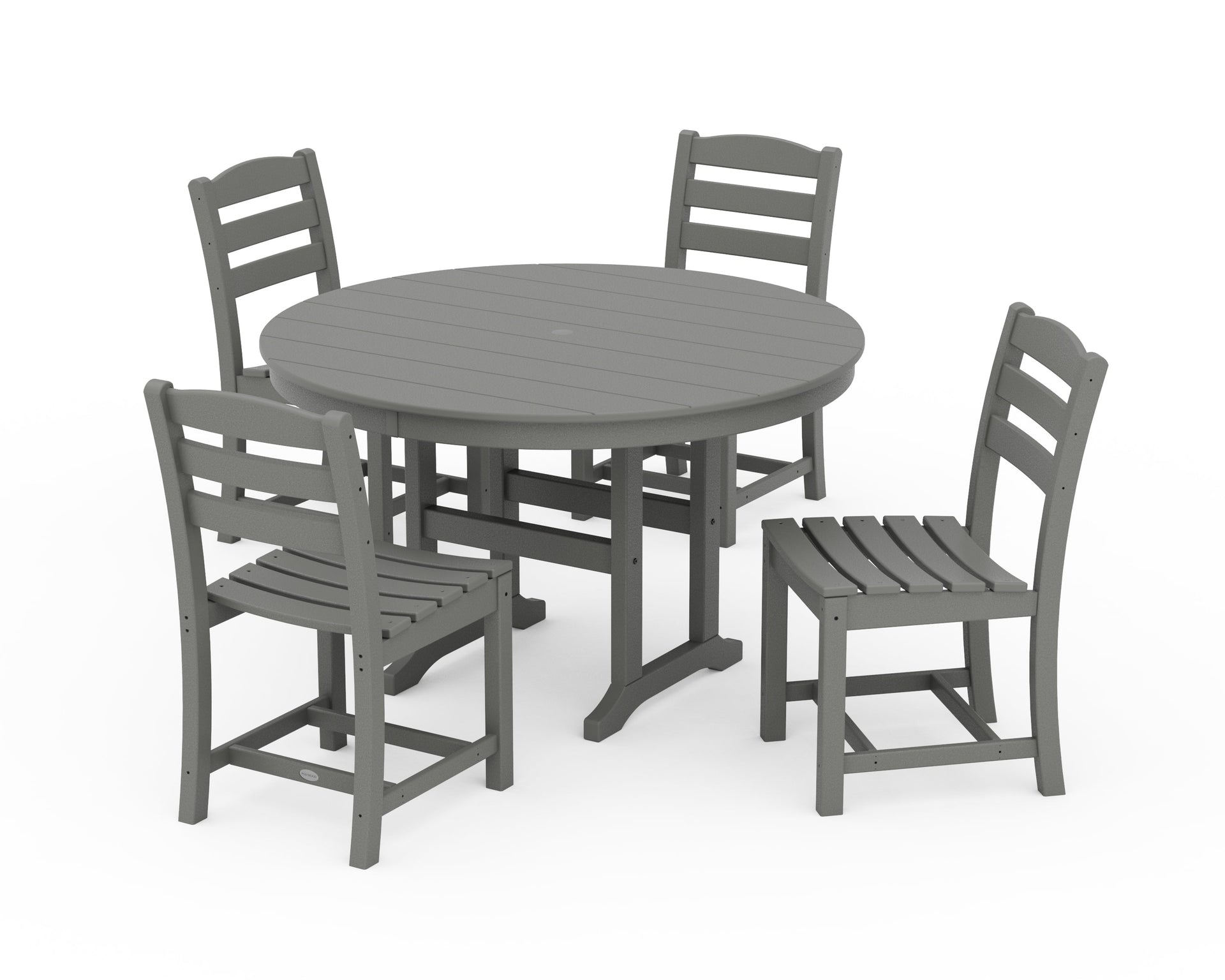 La Casa Café Side Chair 5-Piece Round Farmhouse Dining Set