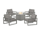 EDGE Sectional 5-Piece Deep Seating Set with Fire Pit Table