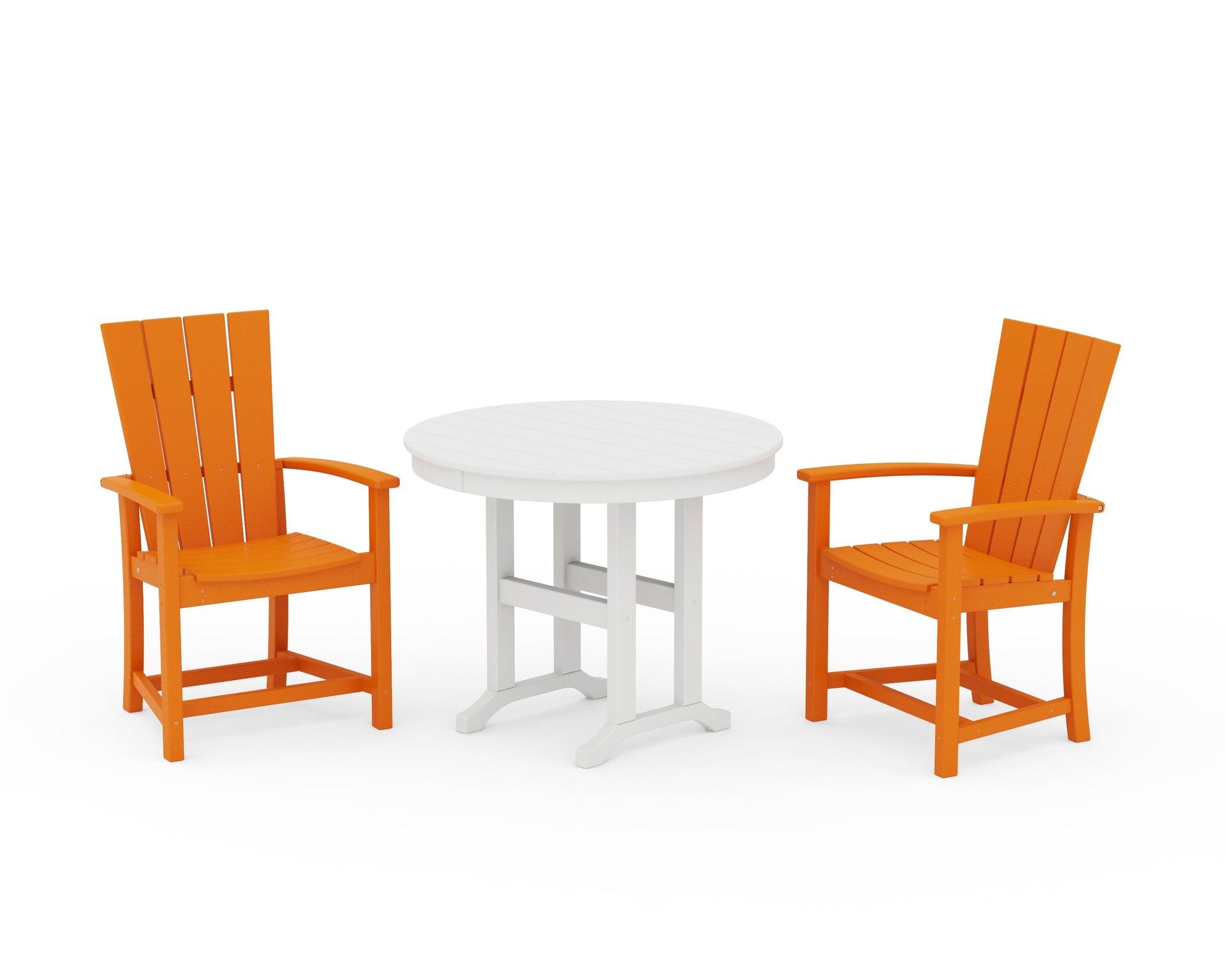 Quattro 3-Piece Round Farmhouse Dining Set