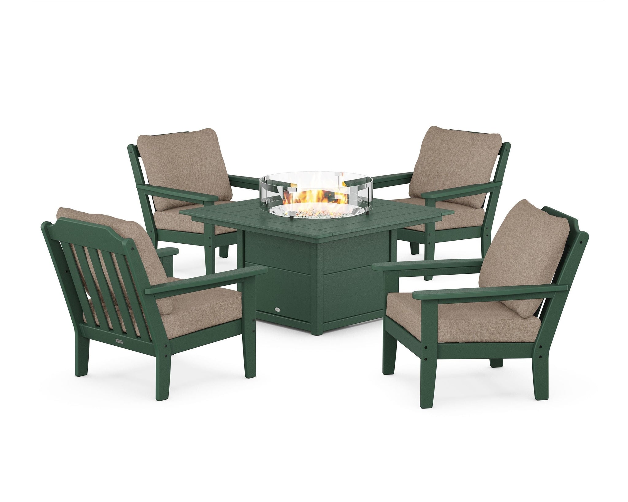 Cottage 5-Piece Deep Seating Set with Fire Pit Table