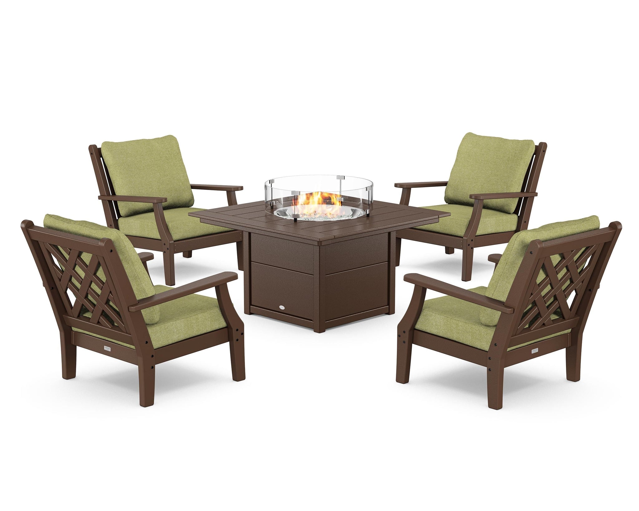 Wovendale 5-Piece Deep Seating Set with Fire Pit Table