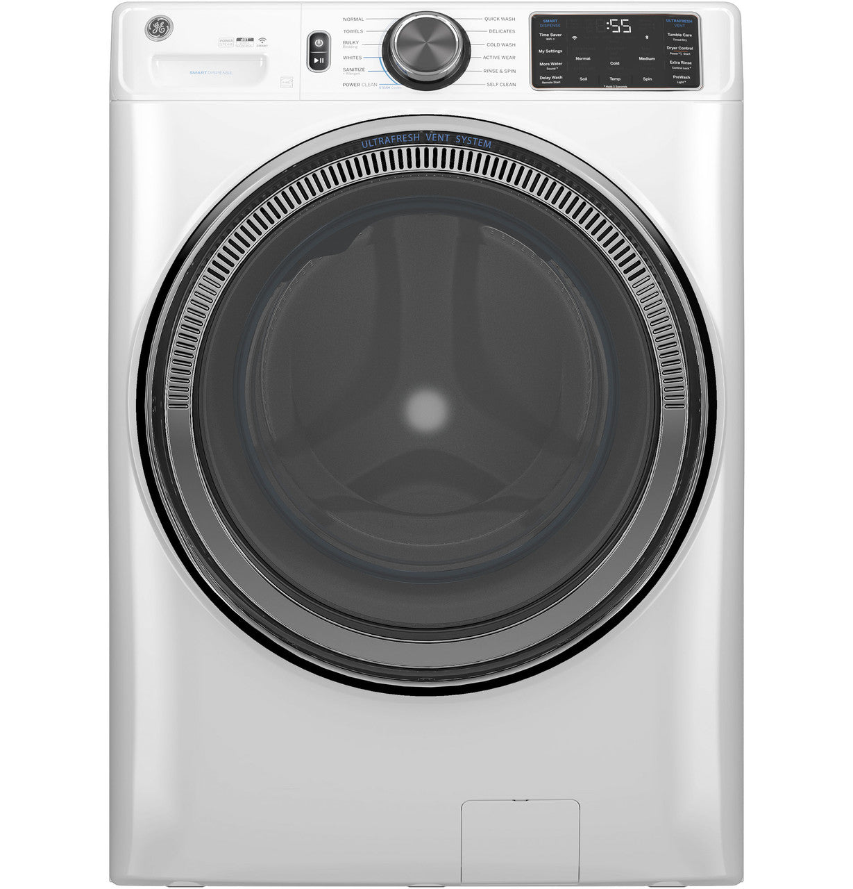 GE GE® ENERGY STAR® 5.0 cu. ft. Capacity Smart Front Load Steam Washer with SmartDispense™ UltraFresh Vent System with OdorBlock™ and Steam